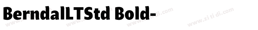 BerndalLTStd Bold字体转换